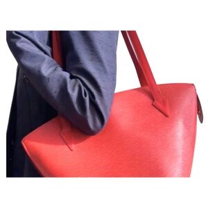 Louis Vuitton Vintage 1996 Red Epi Leather Saint Jacques GM Tote Bag *Authentic*